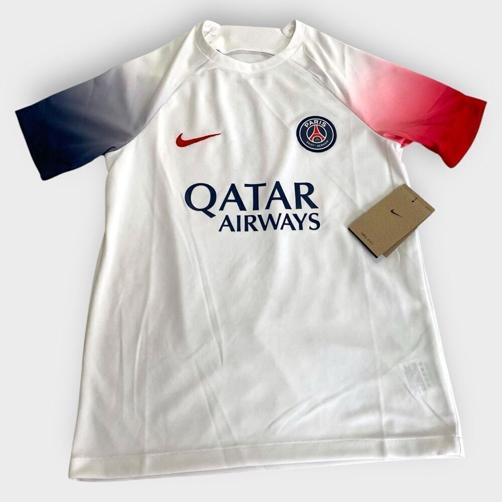 Nike Paris Saint G Academy Pro Away Soccer Jersey FD0639-101 Kids size Large New